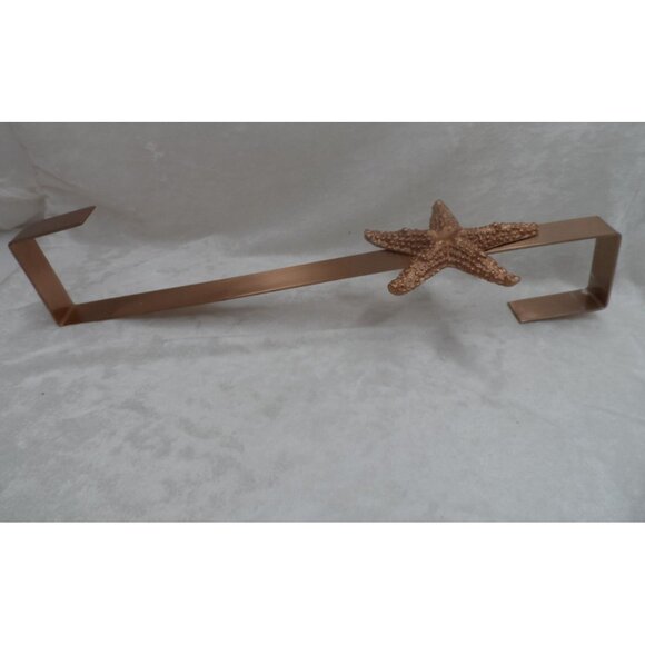 Starfish Bronze Over-The-Door Hanger For Wreaths Or Towels 15" Long - Picture 4 of 7